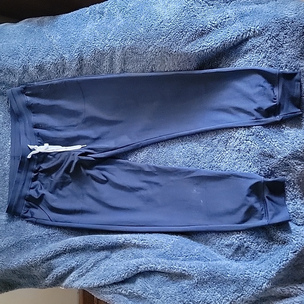 Zyia blue with black mixed in cozy joggers, xxl